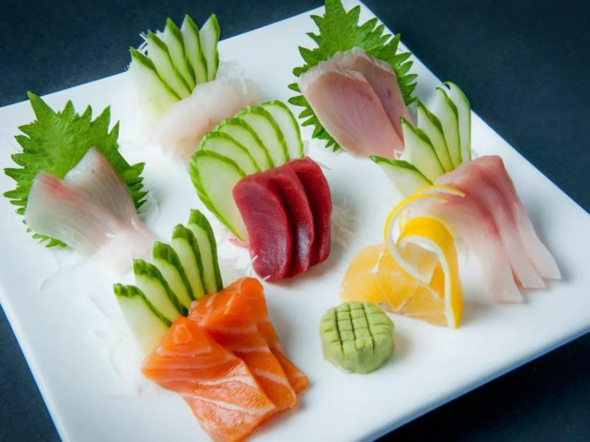Deluxe sashimi platter with fresh assorted fish at Joy Chalet Cuisine, an Asian Restaurant in Warrington